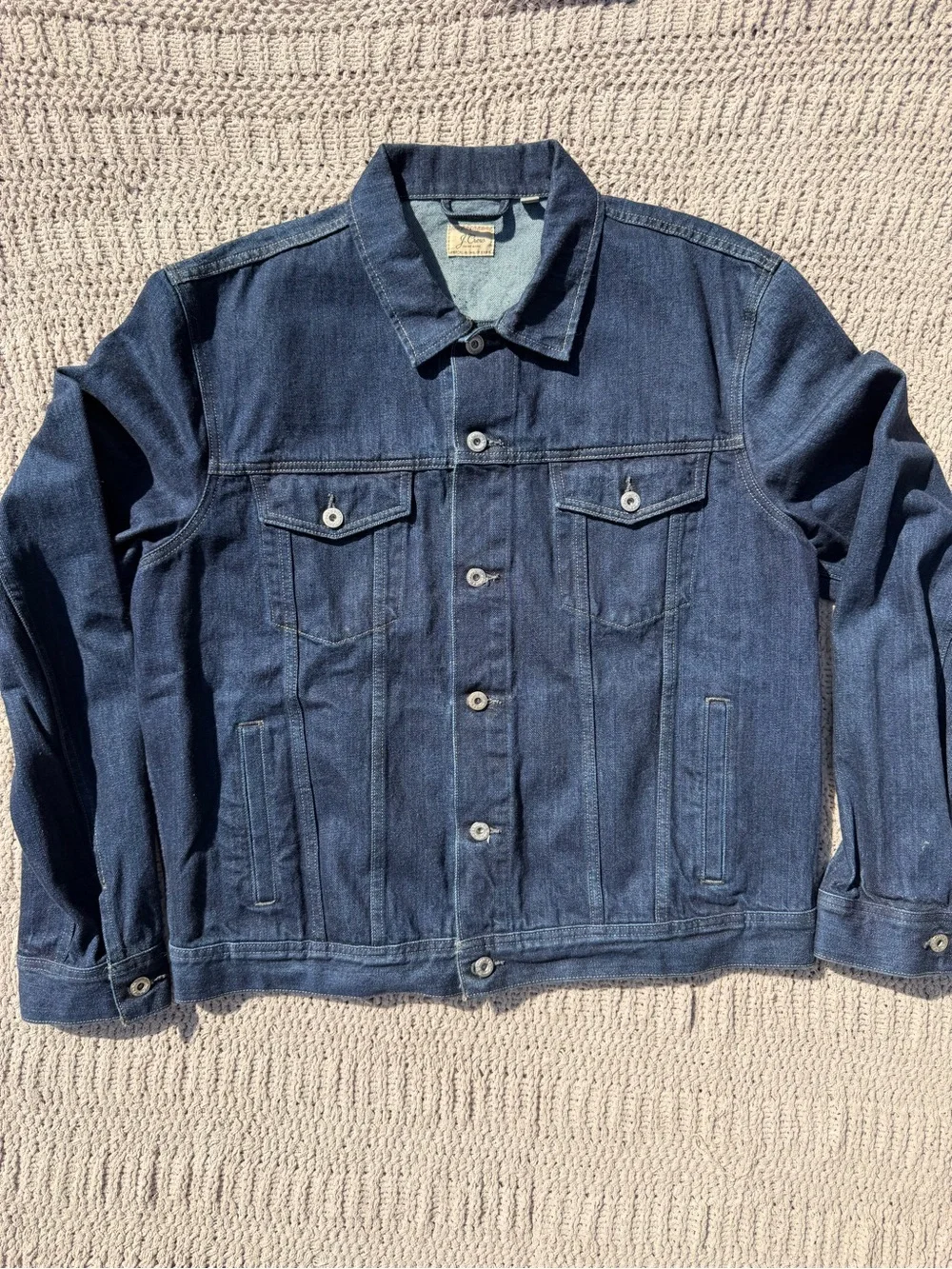 J. Crew Men’s Indigo Wash Blue Denim Trucker Jacket
